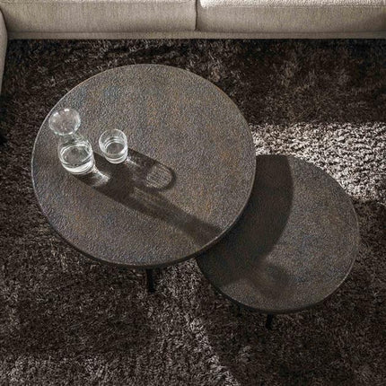 Coffee Table set/2 bulky ferro / Ferro Metallic