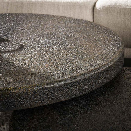 Coffee Table set/2 bulky ferro / Ferro Metallic