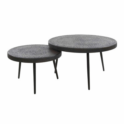 Coffee Table set/2 bulky ferro / Ferro Metallic