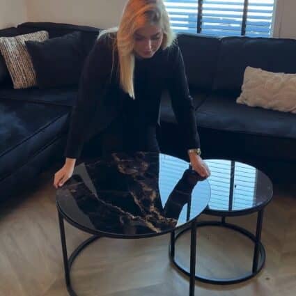 Coffee Table Zwart - Black Stone