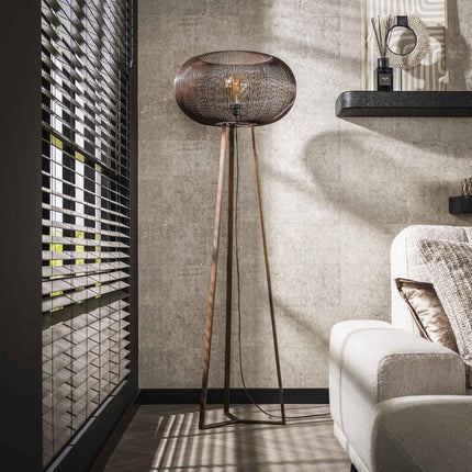 Floor Lamp 3-poot copper twist