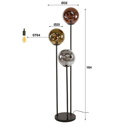 Floor Lamp 3x Ø25 stellar