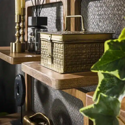 Wall Cabinet set/5 curvy / Solid Natural Acacia