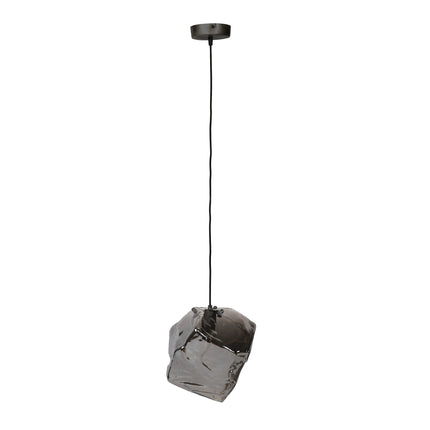 Pendant Lamp 1L rock chromed / Chromed Glass