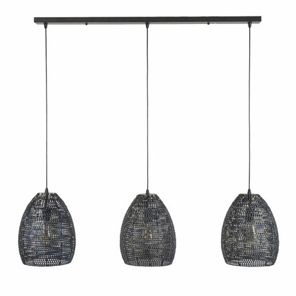 Pendant Lamp 3x Ø26 armor oval / Black Brown