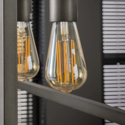 LED [ST64] filament drop – E27 6W dimmable / Amber-Colored Glass