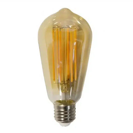 LED [ST64] filament drop – E27 6W dimmable / Amber-Colored Glass