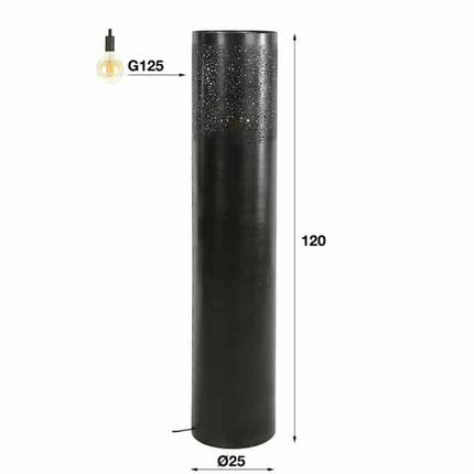 Floor Lamp Cylinder Punch dark - 120cm