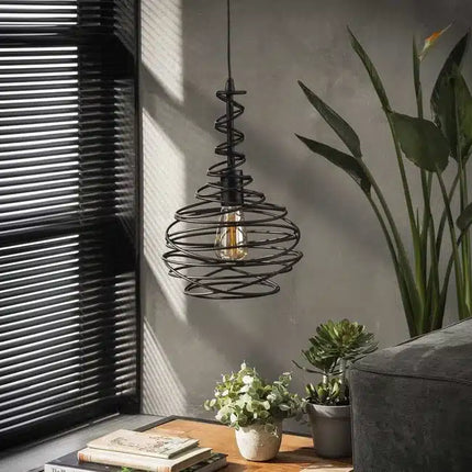 Pendant Lamp 1x Ø25 kegel spinn / Black