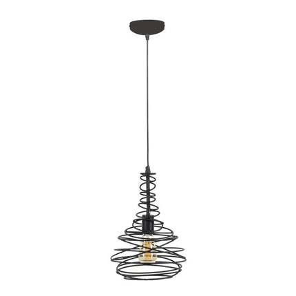 Pendant Lamp 1x Ø25 kegel spinn / Black